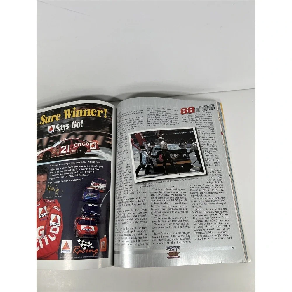 1997‎ NASCAR Brickyard 400 Official Program Dale Jarrett  Rusty Wallace Racing